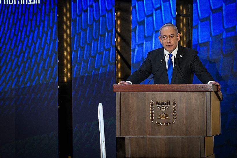 רה"מ בנימין נתניהו בטקס הזיכרון הממלכתי בהר הרצל