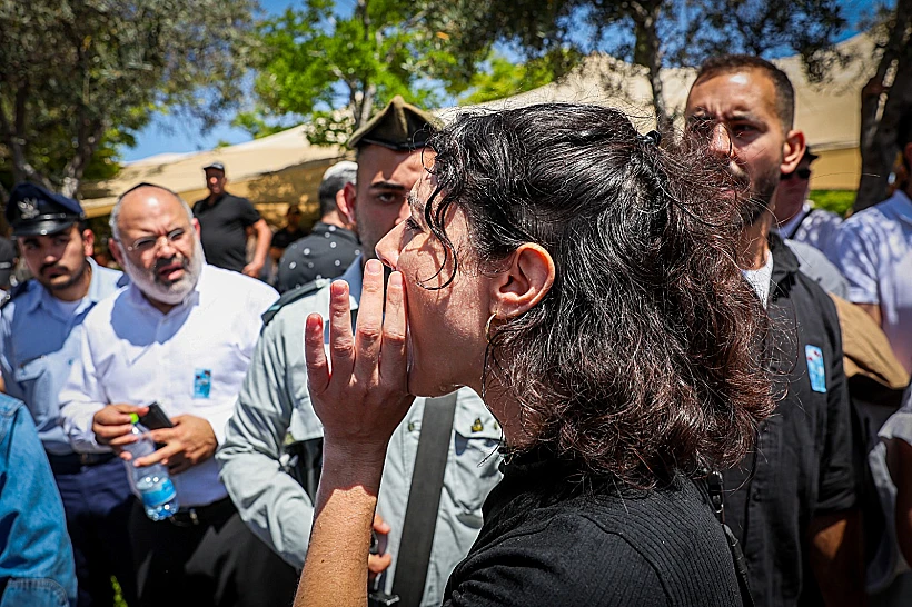 קריאות מחאה לעבר השר בן גביר בבית העלמין באשדוד יום הזיכרון לחללי מערכות ישראל ופעולות האיבה תשפ"ד