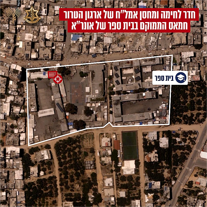 אינפוגרפיקה: חדר הלחימה ששימש את חמאס בבית ספר של אונר"א