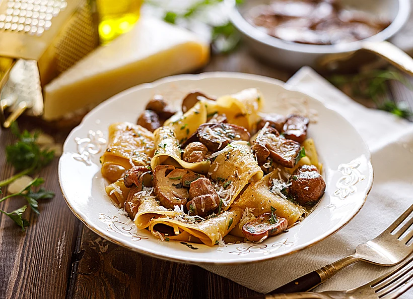 פסטה ברוטב פטריות