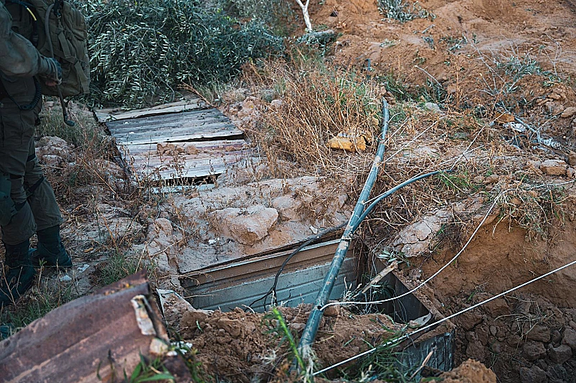 תשתית השיגור שהושמדה ברפיח צה"ל עזה