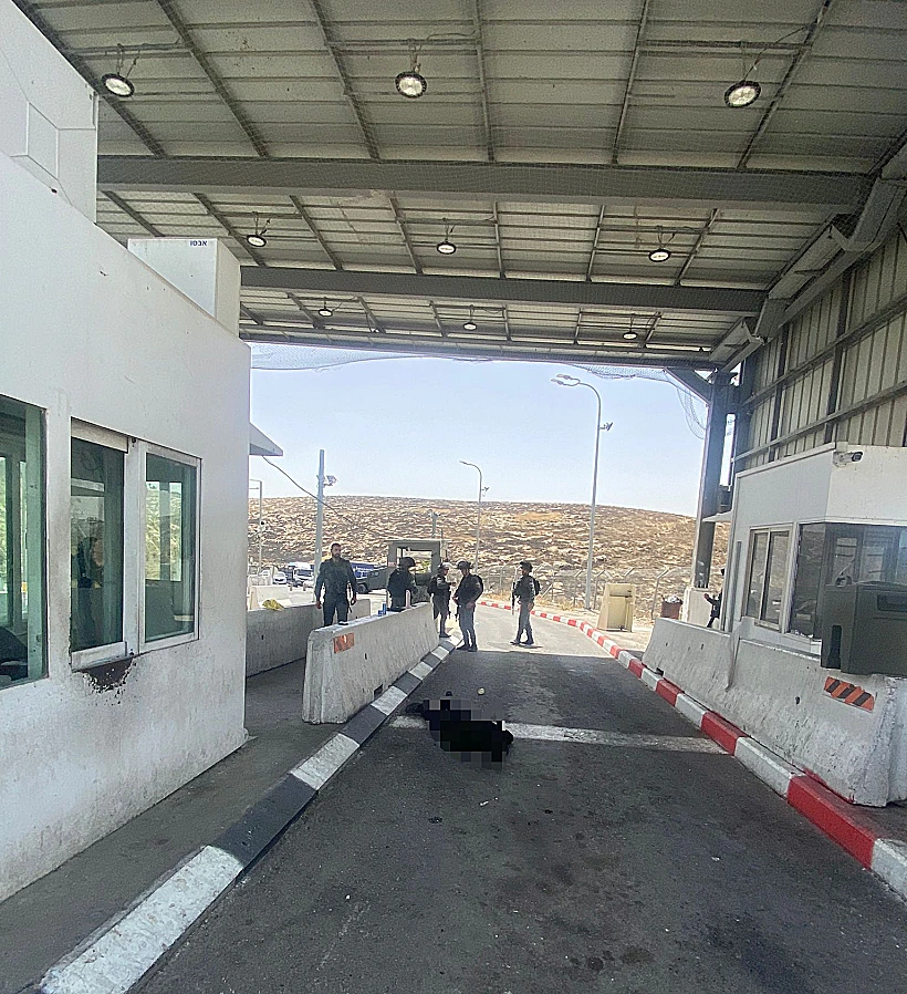 זירת ניסיון הפיגוע במחסום "הקיוסק"