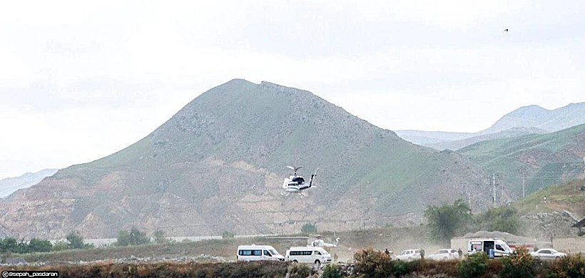 תמונה אחרונה בה נראה המסוק של ראיסי