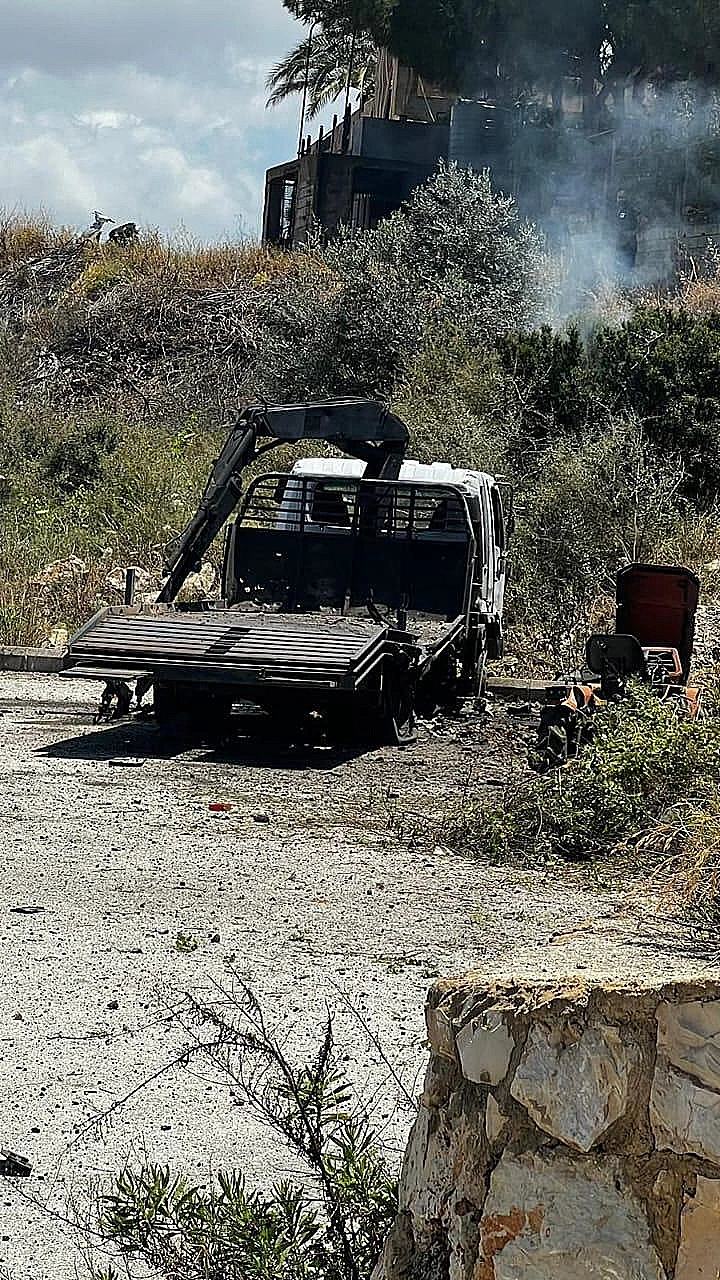 המשאית שהותקפה בלבנון