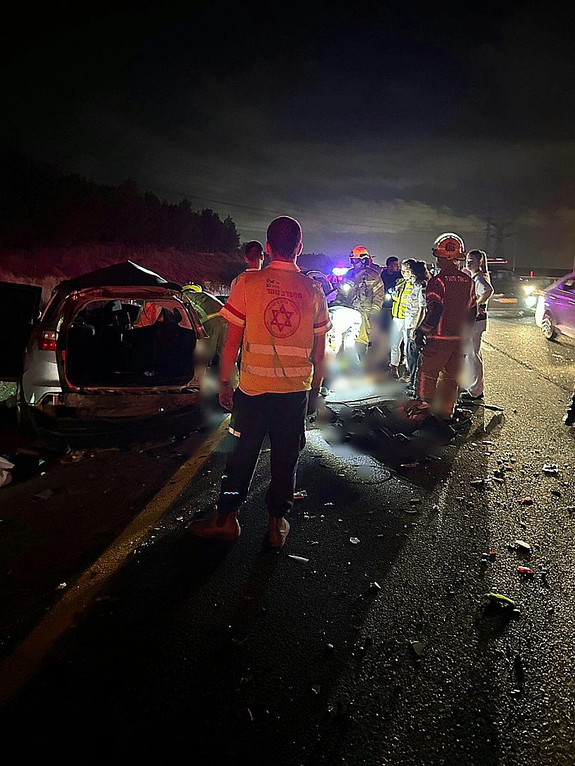 זירת התאונה הקטלנית ליד קריית גת