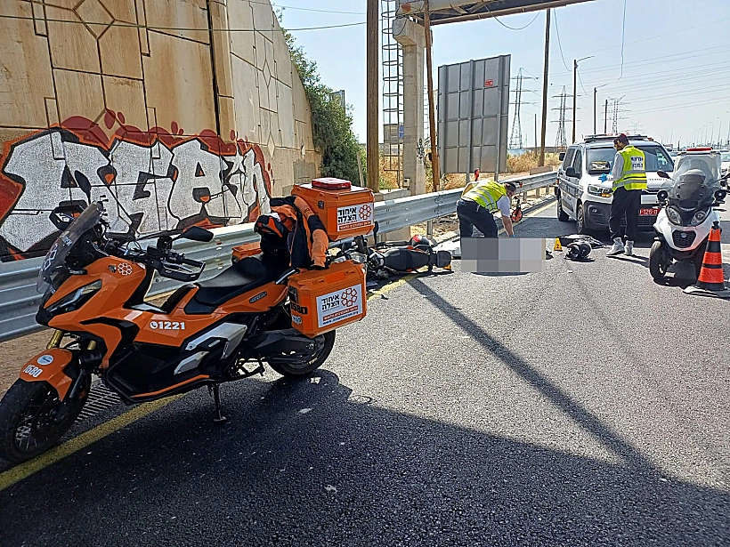 זירת התאונה בכביש 1