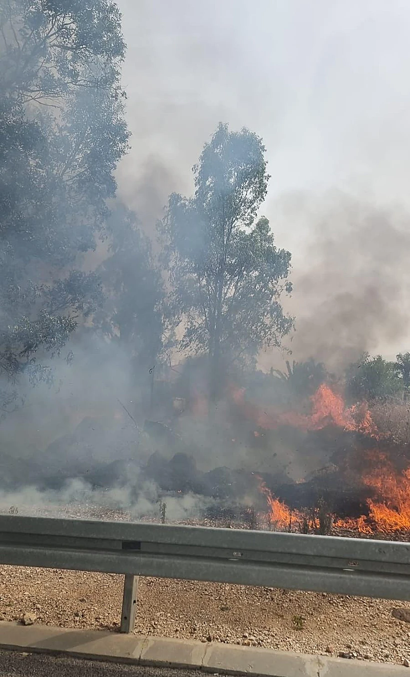 שריפה באזור קריית שמונה