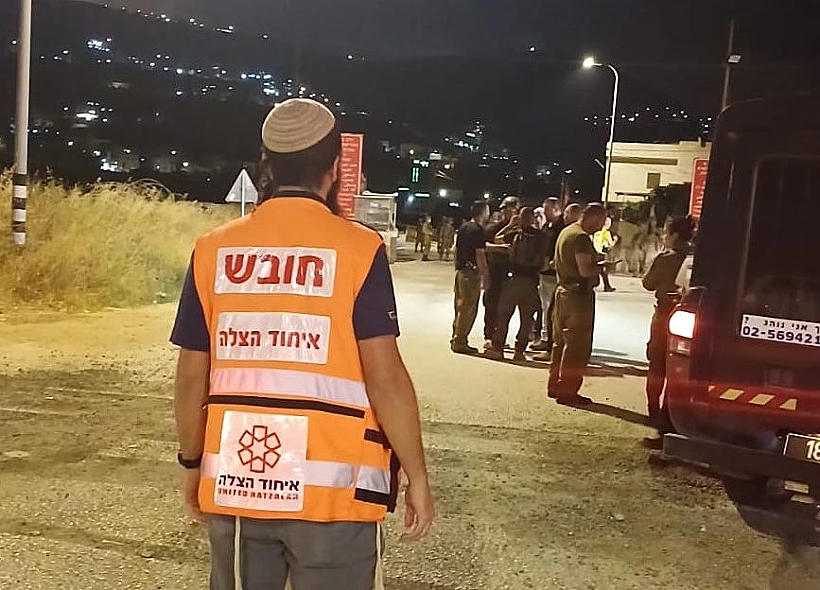 זירת הפיגוע סמוך לשכם