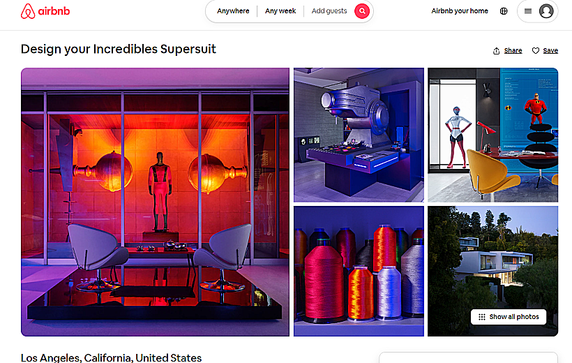 העמוד של עדנה מודה באתר של airbnb