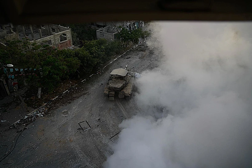 טנק צה"ל עזה לוחמים פעילות יחידת רפאים במרכז הרצועה