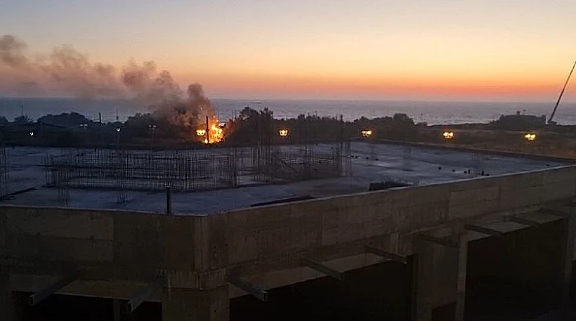 אחרי האזעקות: אש בנהריה שריפה חרבות ברזל פגיעה