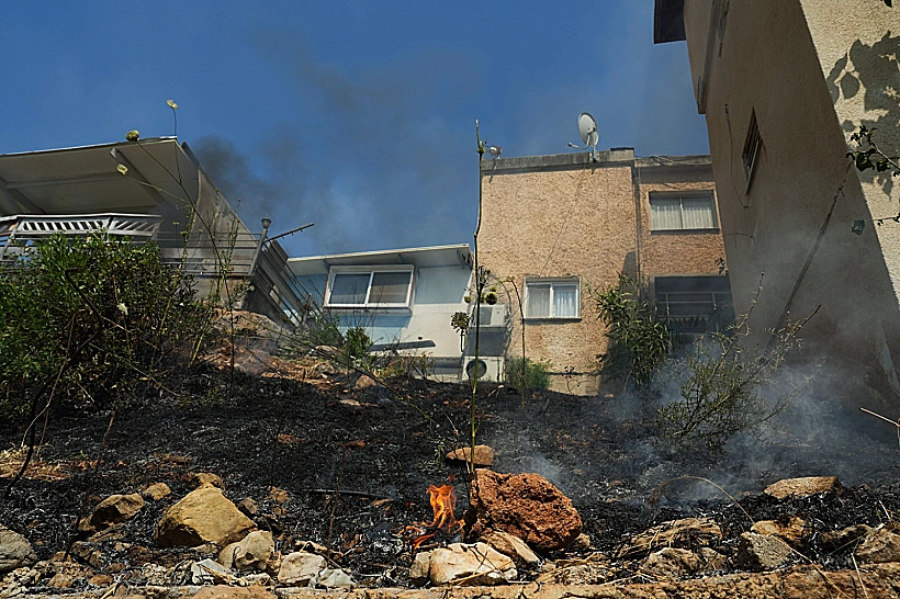 תוצאות השריפות בקריית שמונה