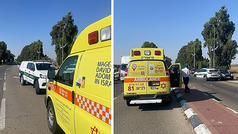 זירת התאונה בכביש 352 סמוך לנהורה