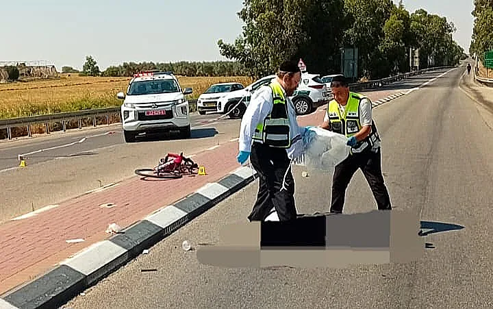 זירת התאונה בכביש 352 סמוך לנהורה