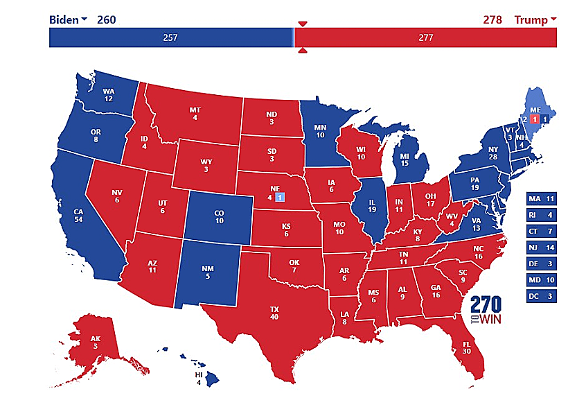 המסלול של טראמפ לניצחון