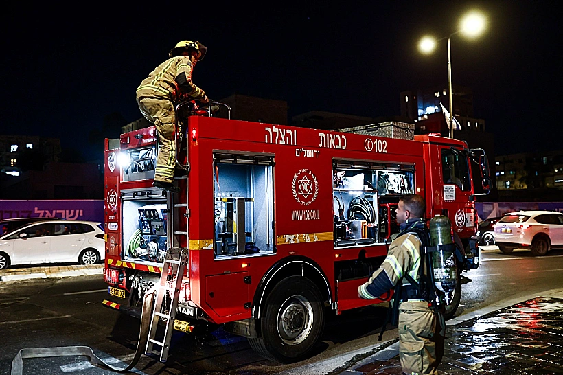 זירת השריפה במסעדת "אמא