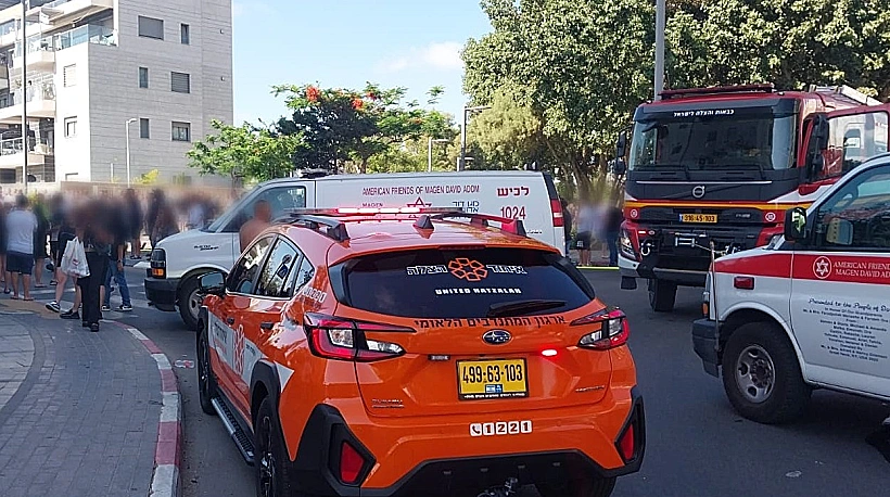 זירת פיצוץ הרכב באשקלון