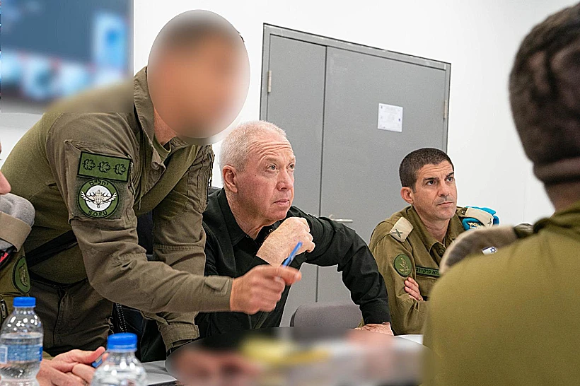 שר הביטחון יואב גלנט בביקור ביחידת יהל"ם