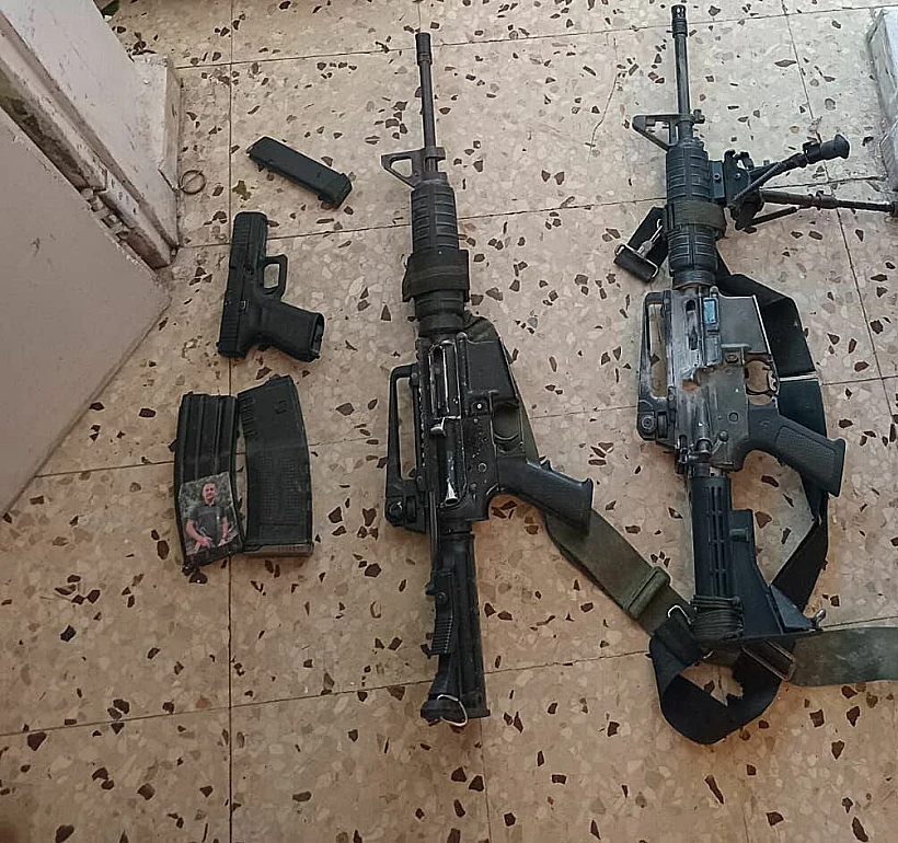 הנשקים שאותרו במרחב ג'נין