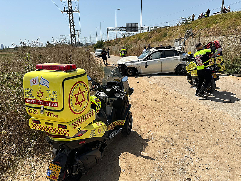 זירת התאונה בכביש 5