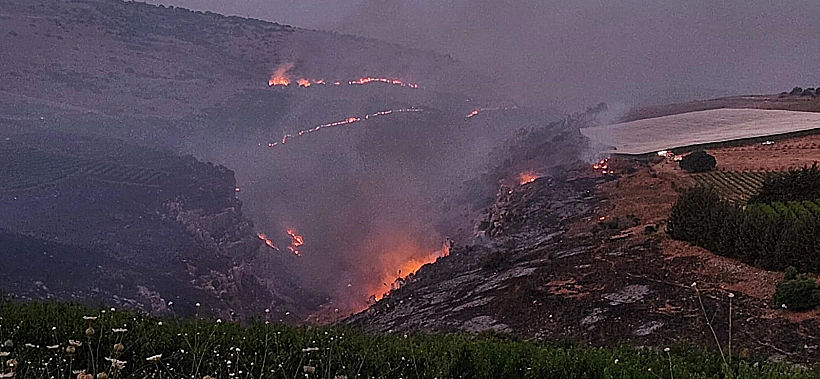 שריפה בנחל אביב