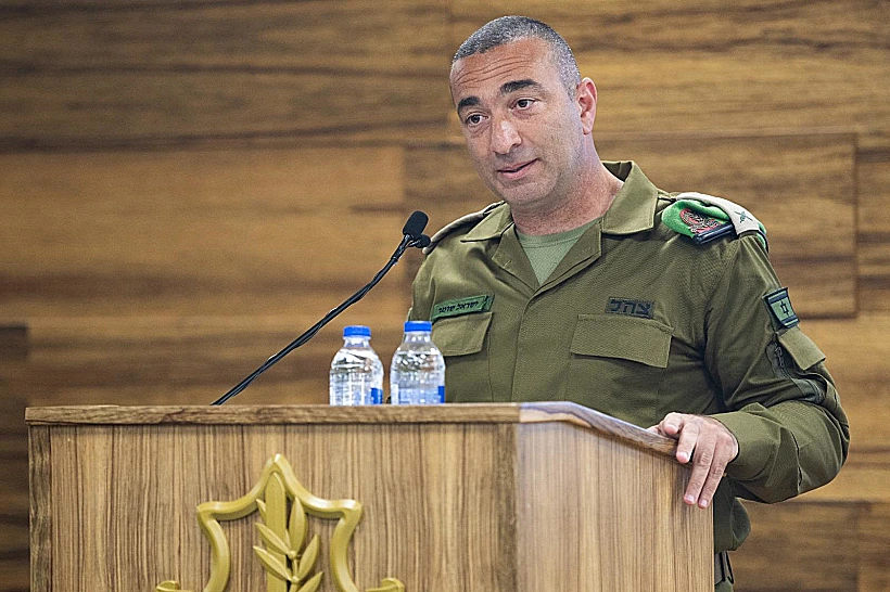 תא"ל ישראל שומר, ראש חטיבת המבצעים החדש, בטקס חילופי המפקדים