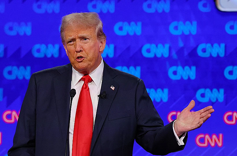 טראמפ בעימות הנשיאותי