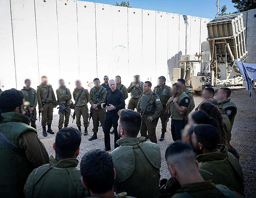 שר הביטחון יואב גלנט בגבול הצפון