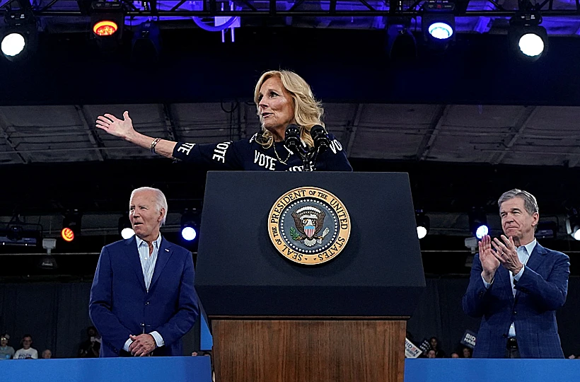 הנשיא ביידן בעצרת הבחירות בצפון קרוליינה