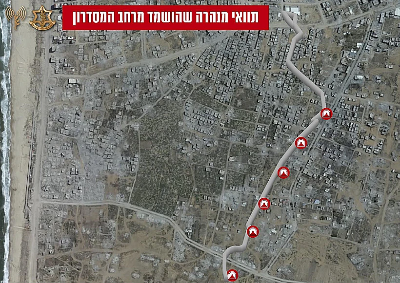 תוואי המנהרה שהושמדה