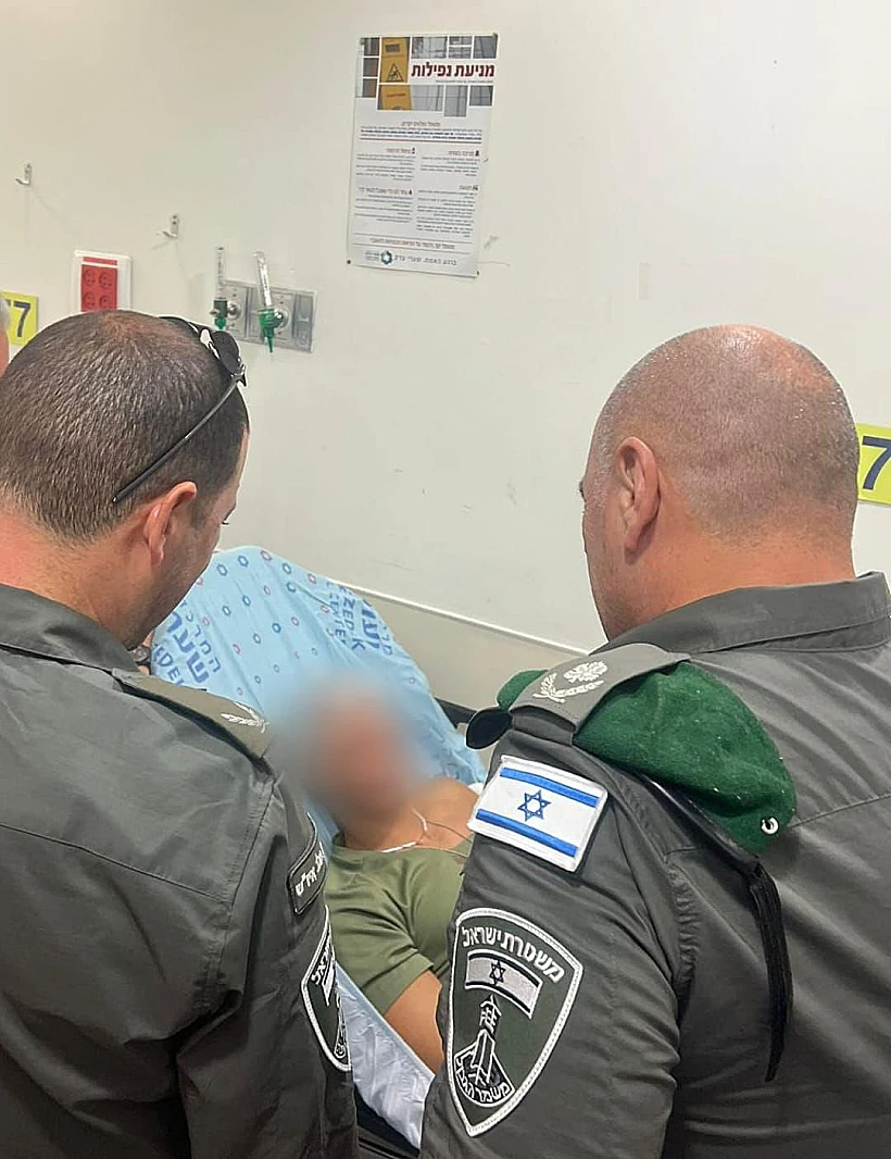 לוחם מג"ב שנפצע בבית החולים