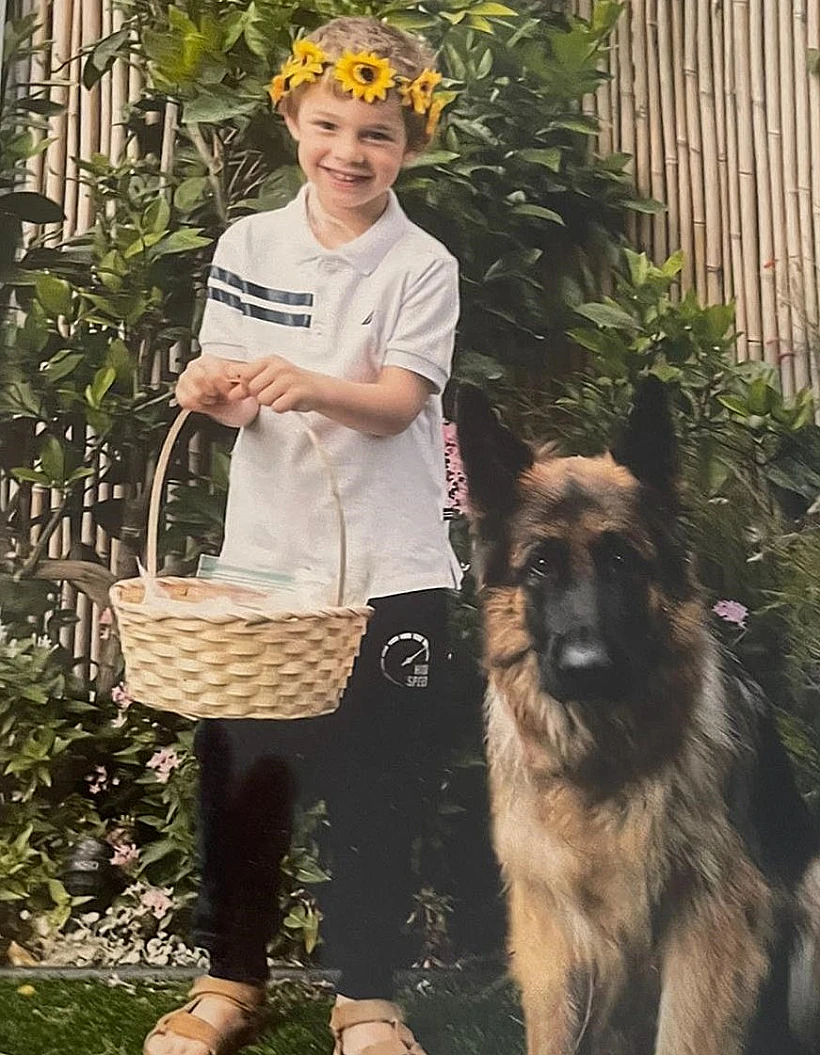 ליאם בן ה-6 שנרצח בהרצליה, עם כלבת המשפחה