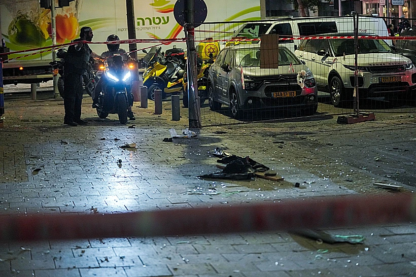 זירת פיצוץ הכטב"ם בתל אביב