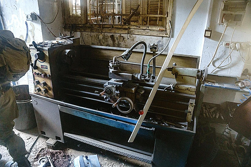 מחרטה תת-קרקעית שאותרה במרכז רצועת עזה