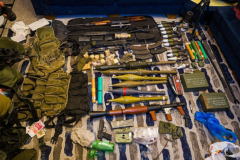 אמצעי לחימה שאותרו במרכז רצועת עזה
