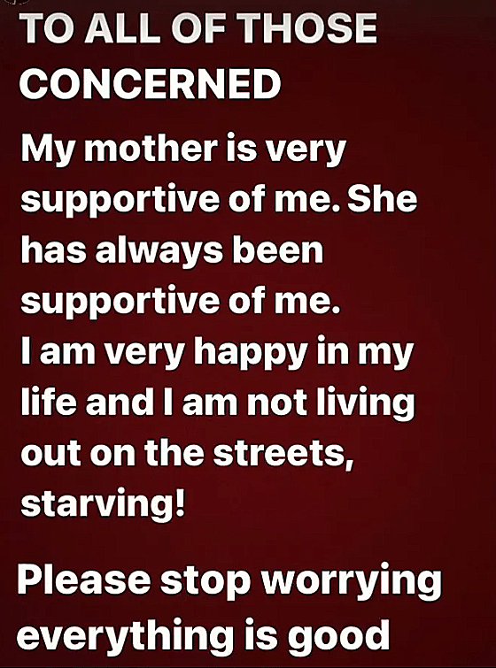 הפוסט שהעלה הבן של מדונה