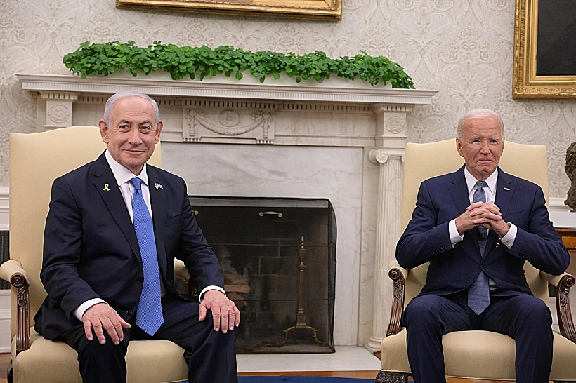 פגישת נתניהו וביידן בבית הלבן