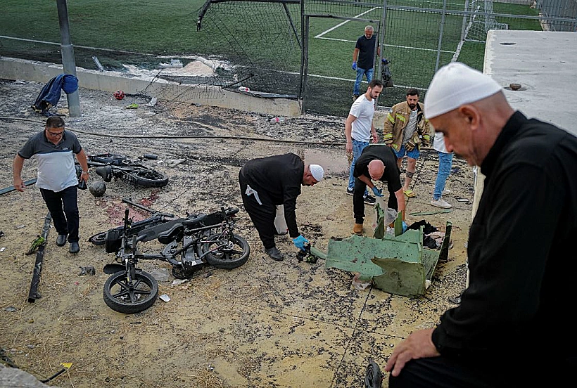 דם ואופניים בזירת טבח הילדים במג'דל שמס