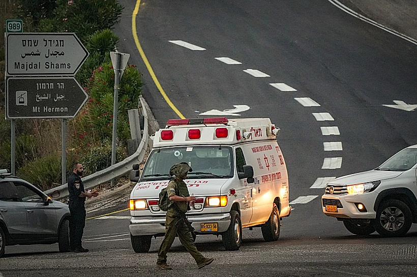 אמבולנס בכניסה למג'דל שמס