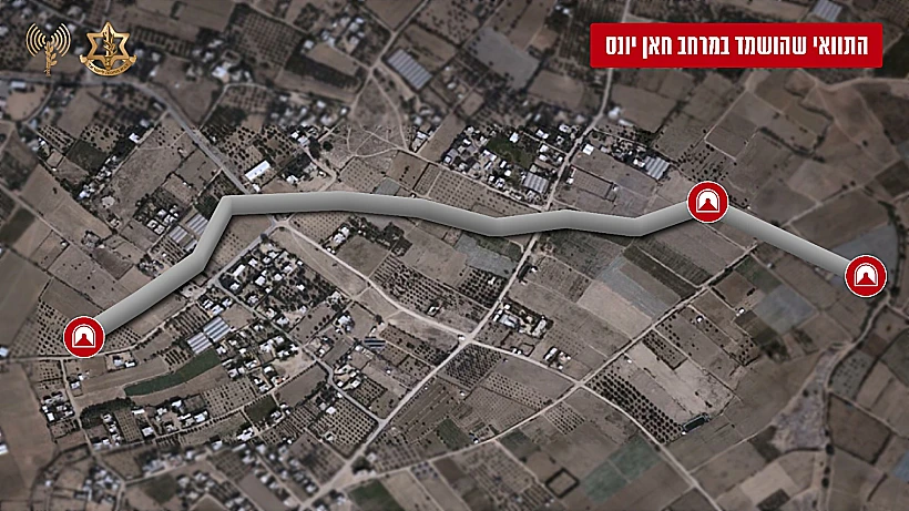 צה"ל עזה התוואי שהושמד בח'אן יונס