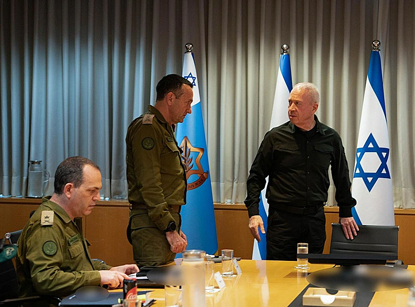 שר הביטחון יואב גלנט והרמטכ"ל הרצי הלוי