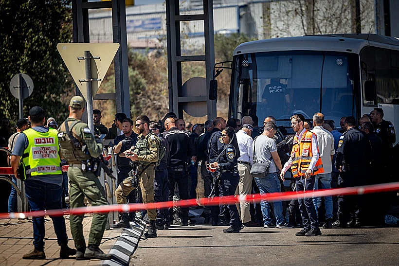 זירת פיגוע הדקירה במחסום המנהרות