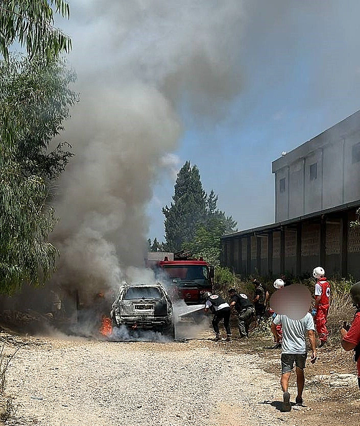 זירת התקיפה בדרום לבנון