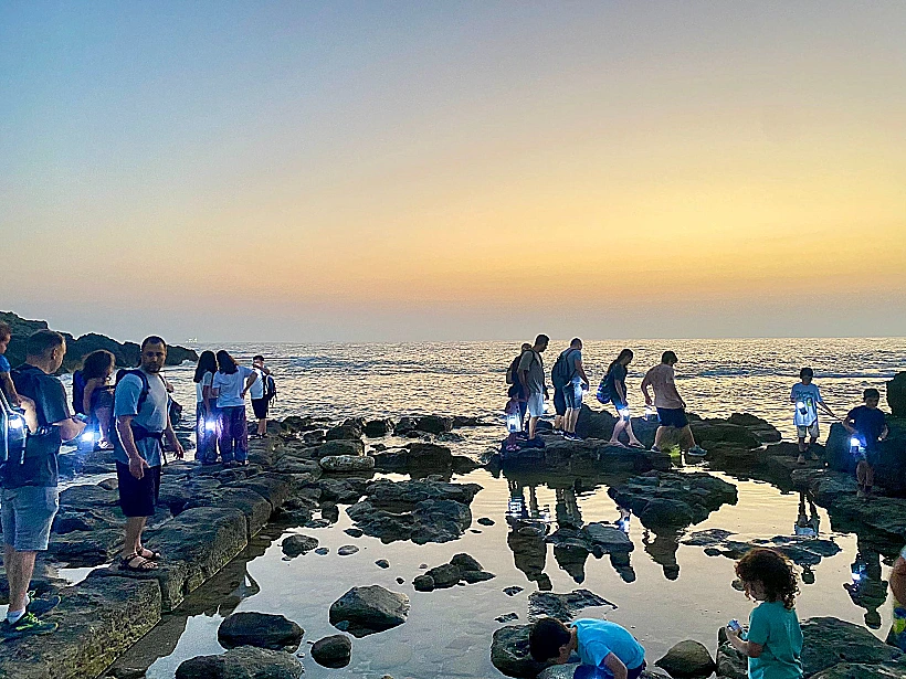 טיול שקיעה ועששיות בחוף דור נחשולים