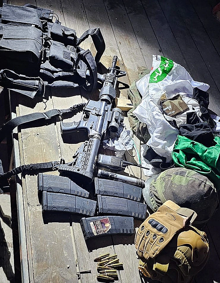 הנשק שהוחרם בפעילות צה"ל בשומרון