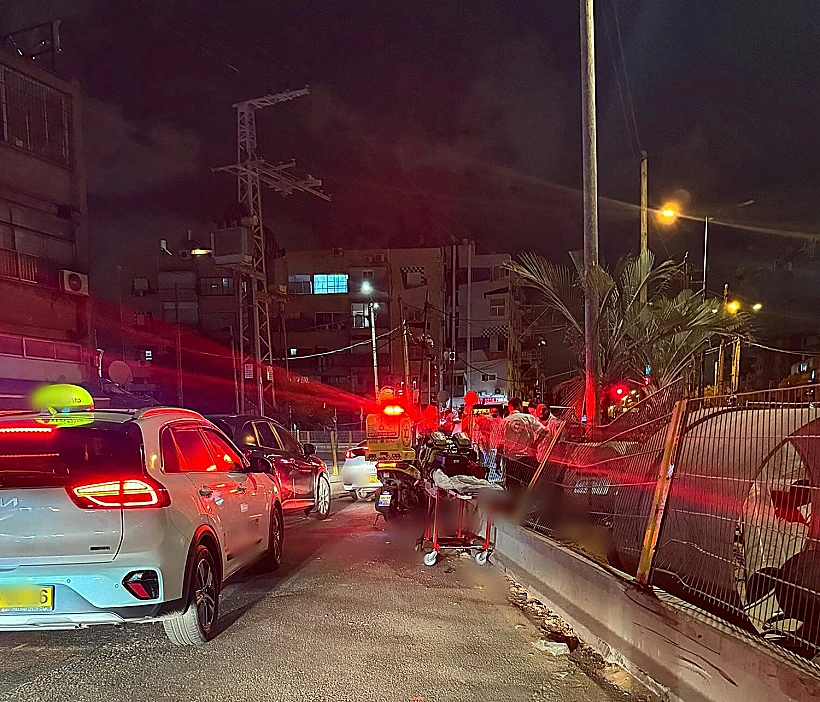 זירת התאונה בתל אביב
