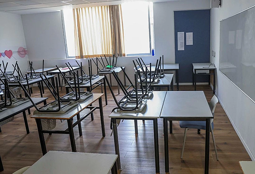 כיתה ריקה בבית ספר בתל אביב. ארכיון