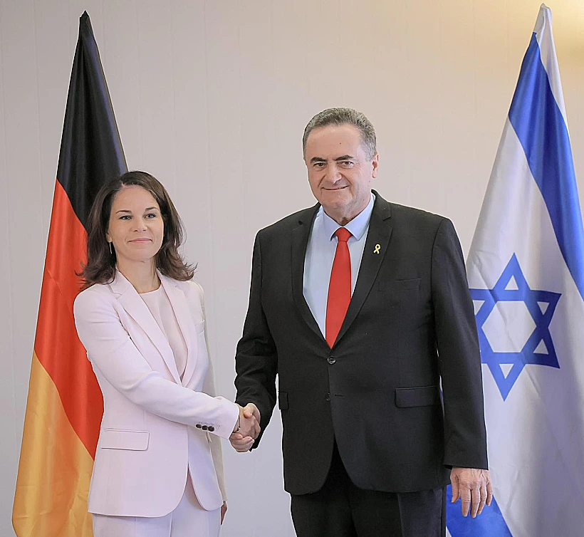 שר החוץ ישראל כ"ץ עם שרת החוץ של גרמניה אנאלנה ברבוק
