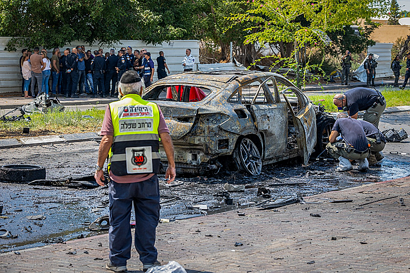 זירת פיצוץ הרכב ברמלה