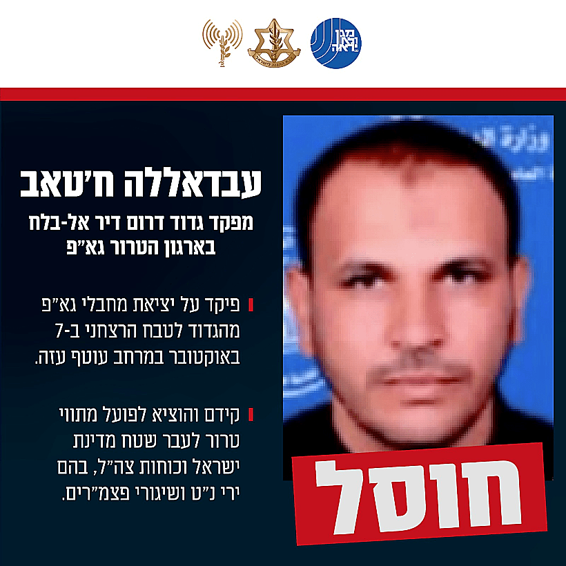 עבדאללה ח'טאב, מפקד גדוד דרום דיר אל-בלח בארגון הטרור גא"פ